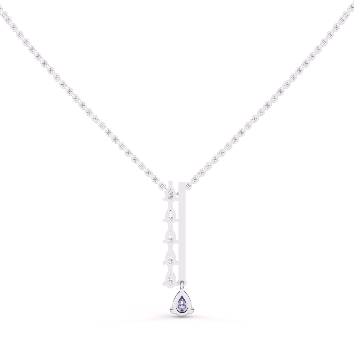Twilight Row Lab Diamond larait Necklace
